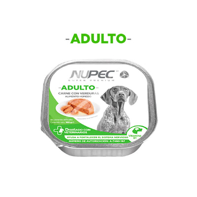 Caja 4x pz Nupec Alimento Humedo para perro adulto