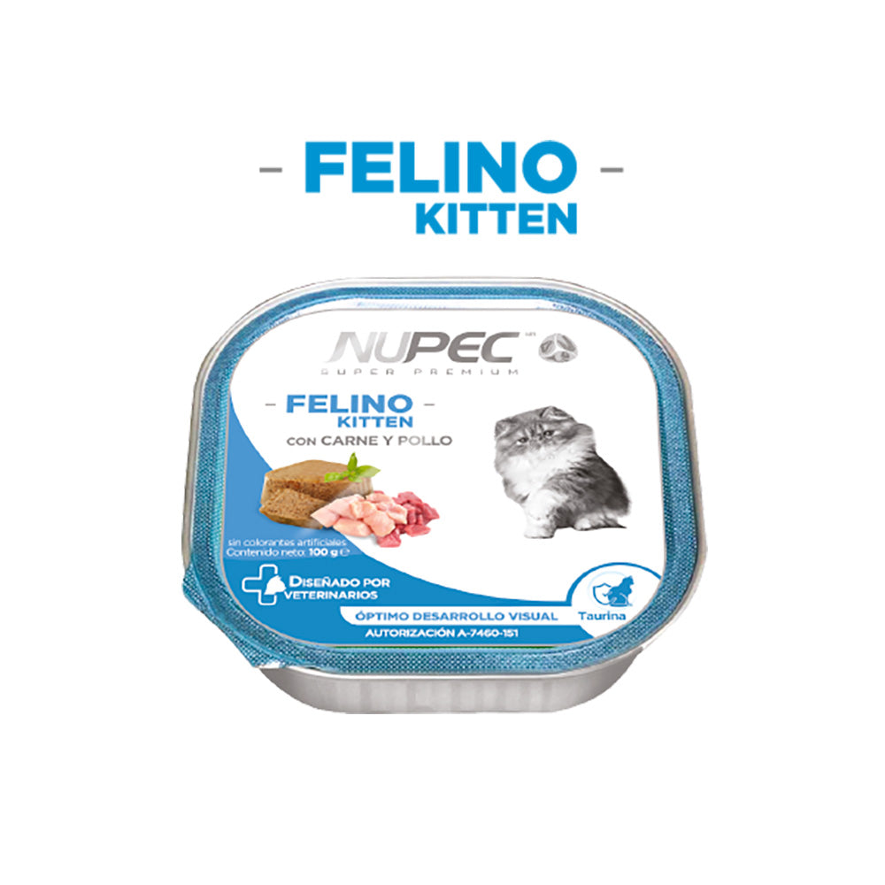 Caja x4 pz Nupec Alimento Humedo para Gato Kitten